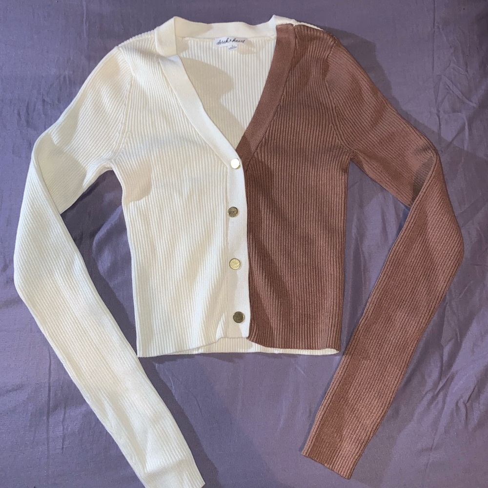 half & half long sleeve shirt